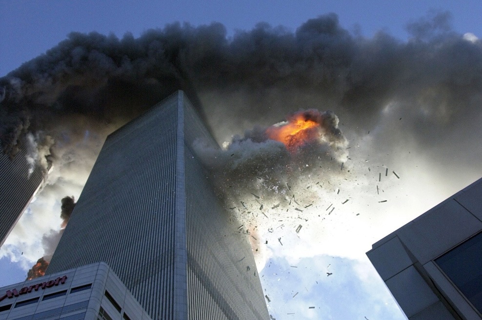 Nella foto d'archivio un momento dell'attacco alle Torri Gemelle l'11 settembre del 2001.