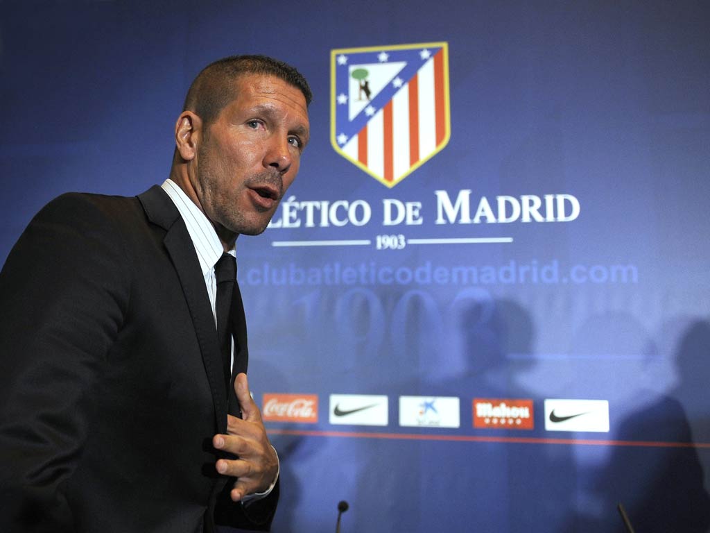 L'allenatore del Atletico Madrid, Diego Simeone.