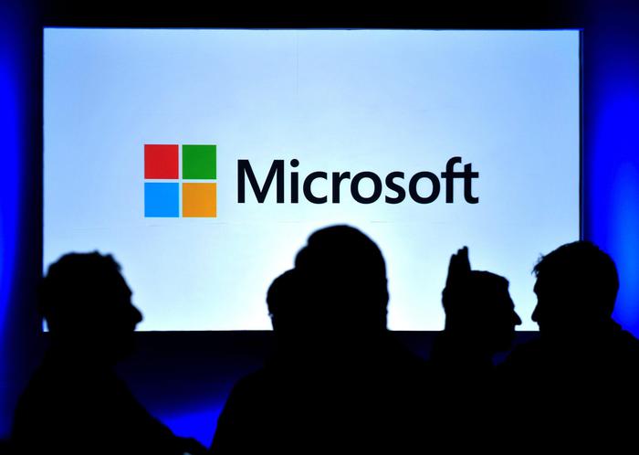 Il logo di Microsoft su uno schermo in una recente immagine.