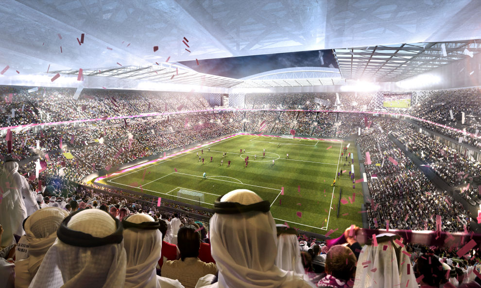 Come sarà uno degli stadi per il Mondiale in Qatar 2022.