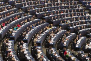 A general view shows members of the European Parliament voting during a plenary session in the European Parliament in Strasbourg, France, 12 April 2016. EPA/PATRICK SEEGER