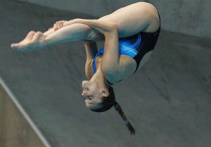 Italy's Tania Cagnotto in action during the Diving 3m Springboard Woman final  at the LEN European Aquatics Championships 2016 in London, Britain, 14 May 2016.  EPA/SEAN DEMPSEY