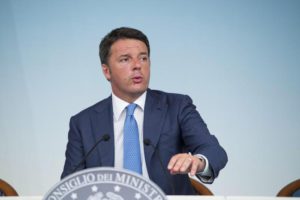 Un momento della conferenza stampa del presidente del Consiglio Matteo Renzi a margine del Consiglio dei Ministri a Palazzo Chigi, Roma, 28 Luglio 2016. ANSA/ US/ TIBERIO BARCHIELLI