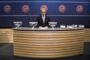 UEFA Competitions Director Giorgio Marchetti during the draw of the third qualifying round of the UEFA Champions League 2016/17 at the UEFA Headquarters, in Nyon, Switzerland, 15 July 2016.  EPA/JEAN-CHRISTOPHE BOTT