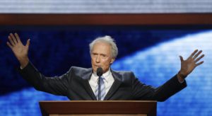 FILE - In this Aug. 30, 2012 file photo, actor Clint Eastwood addresses the Republican National Convention in Tampa, Fla. At the last Republican National Convention, the sight of Clint Eastwood onstage arguing to an empty chair quickly went viral. This time, Eastwood likely wont be there and organizers are scrambling to ensure there arent any empty chairs onstage either. (ANSA/AP Photo/Charles Dharapak, File)