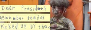 Un bambino newyorchese scrive a Obama, porta Omran a casa mia 