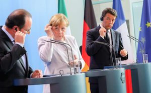 Il premier Matteo Renzi al vertice Euro-Med, fronte anti-austerity 