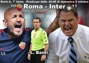 Serie A, Roma-Inter posticipo domenicale delle 20:45 