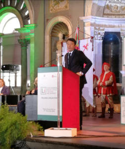 Il premier Renzi all'inaugurazione degli Stati Generali della Lingua Italiana