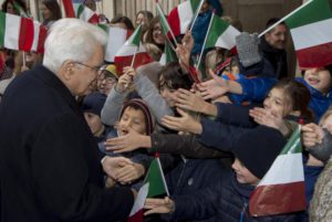 Italian President Sergio Mattarella during the ceremony of the openinng of the conference entitled 'Art City 3.0 the future of art cities in Italy', Mantova, 11 November 2016. ANSA/ PRESS OFFICE/ QURINALE'SPALACE/ PAOLO GIANDOTTI -------------------------------------------------------------------------------------------