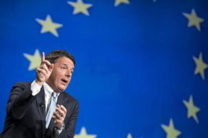 Il Presidente del Consiglio Matteo Renzi durante il suo intervento nel corso della trasmissione 'In 1/2 h' condotta da Lucia Annunziata su Rai3, Roma, 23 ottobre 2016. ANSA/MASSIMO PERCOSSI