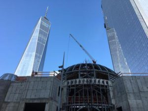 San Nicola risorge a Ground Zero e per la prima volta dal tempo delle stragi un simbolo religioso riappare nel sito del World Trade Center, 29 novembre 2016. ANSA/ALESSANDRA BALDINI -------------------------------------------------------------------------------------------