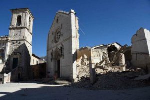 Terremoto a Norcia, la Basilica di San Benedetto dopo i crolli del 30 ottobre 2016 --------------------------------------------------------------------------------------------
