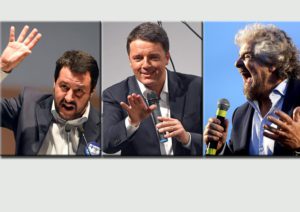 Salvini, Renzi, Grillo
