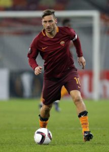 Francesco Totti in azione, 08 December 2016.  EPA/ROBERT GHEMENT