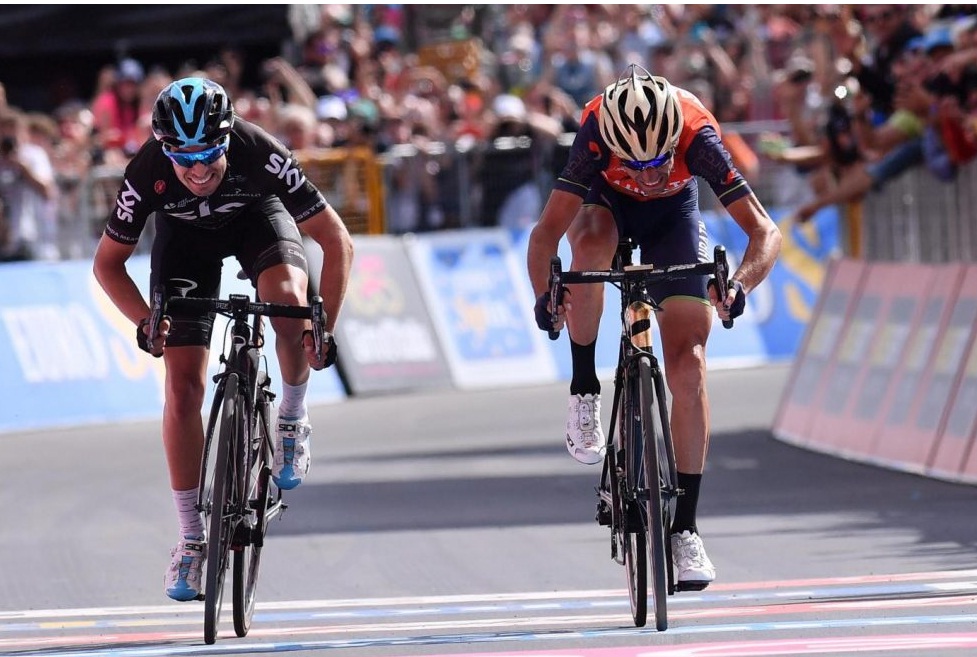 Uno sprint vincente di Vincenzo Nibali.
