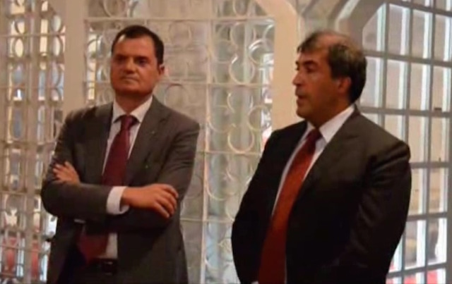 Fabio Porta e l'ambasciatore d'Italia in Venezuela, Silvio Mignano, durante una sua visita a Caracas.