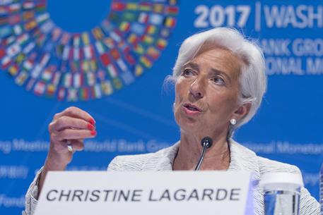 Un primo piano di Christine Lagarde.