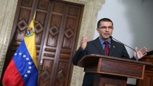 Jorge Arreaza, canciller de la República, rechazó la resolución la ayuda humanitaria que Estados Unidos estarían dispuestos a ofrecer.