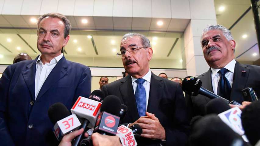 Il presidente Danilo Medina e il premier Josè Luis Zapateros hanno promosso un nuovo incontro tra Governo e Opposizione