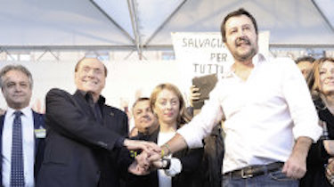 Nella foto Silvio Berlusconi, Giorgia Meloni e Matteo Salvini