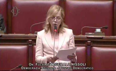 L'on. Fucsia Nissoli durante un suo intervento in Parlamento.