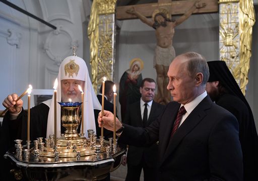 Vladimir Putin, e il Patriarca di Russia Kirill
