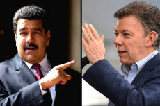 Nicolás Maduro y Juan Manuel Santos, presidentes de Venezuela y Colombia respectivamente