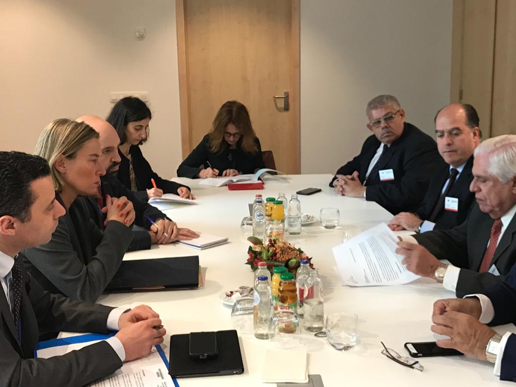 Omar Barboza e Julio Borges nuovamente da Federica Mogherini in Bruxelles a discutere sulla situazione in Venezuela e le condizioni elettorali del 20 maggio.