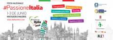 Logo della manifestazione "Passione Italia" che si terrà a Madrid in occasione del 2 Giungo