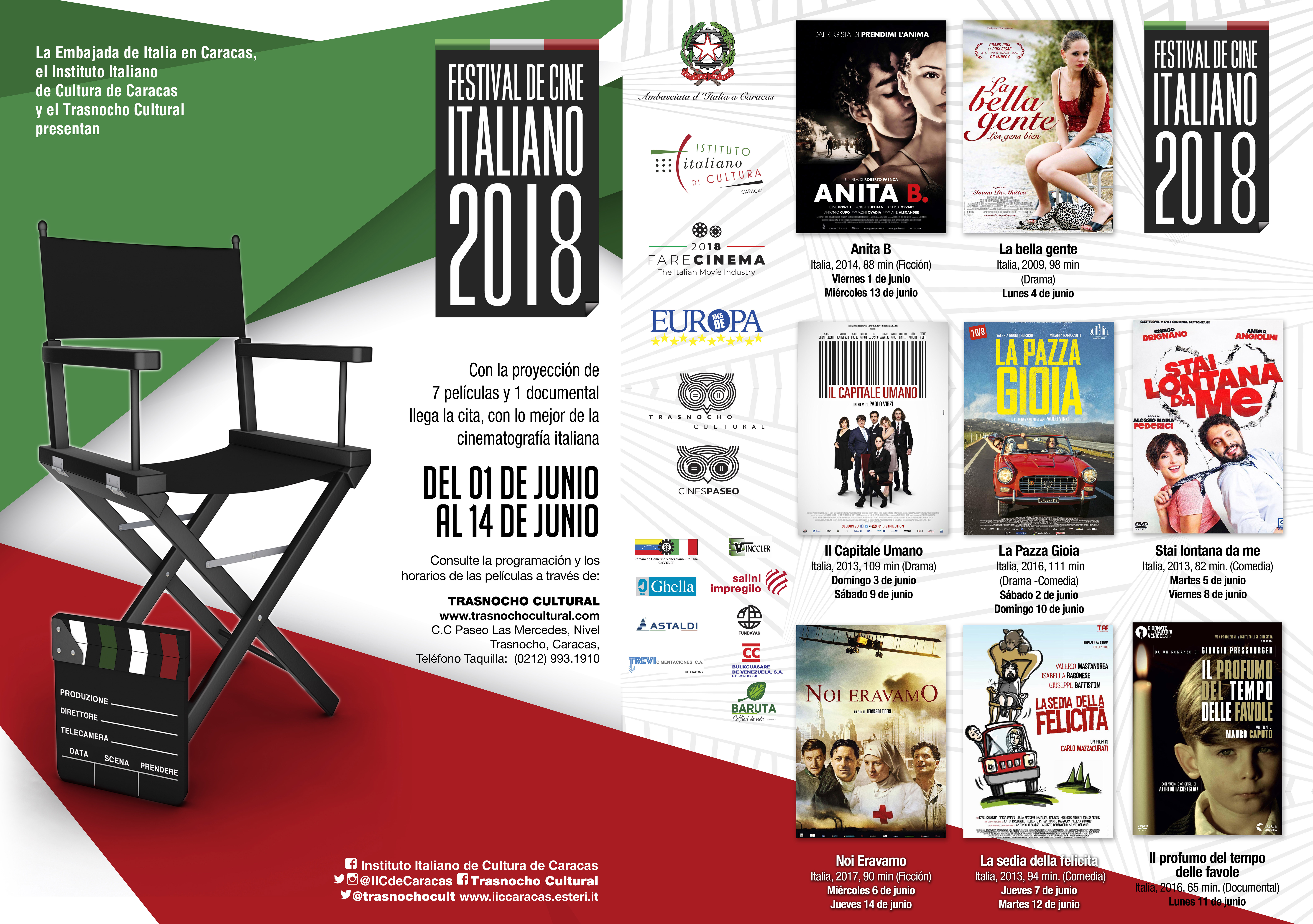 El programa del Festival del Cine Italiano