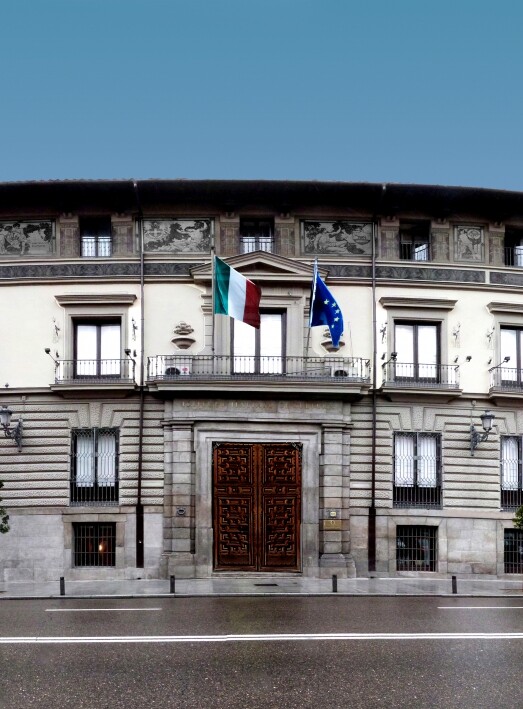 Facciata della sede dell'Istituto Italiano di Cultura di Madrid