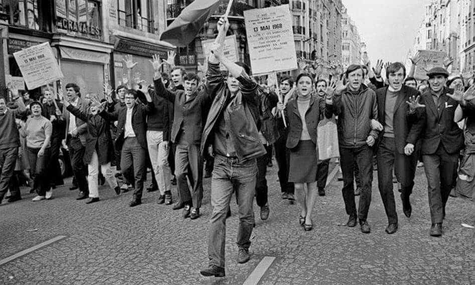 Manifestazione studentesca nel maggio 1968