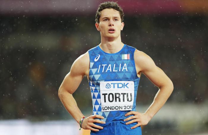 Filippo Tortu fotografato dopo le semifinali nei 200m a Londra 2017 IAAF World Championships.