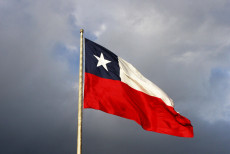 Bandera con los colores de Chile