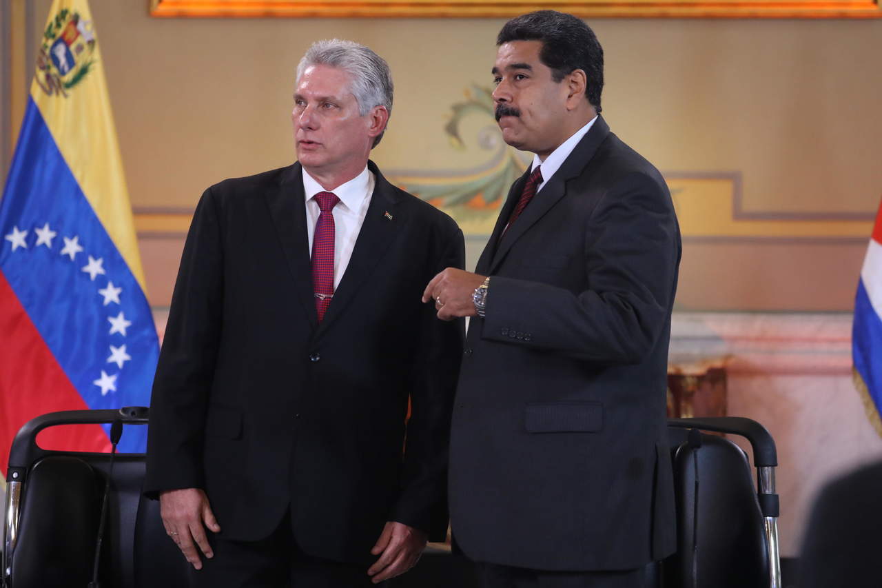 El presidente de Venezuela con el presidente de Cuba