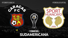 Gli stemmi di Caracas F.C. e Sport Huancayo