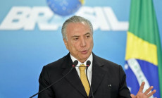 Primo piano dell'ex presidente del Brasile Michel Temer