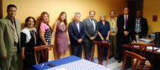 Foto ricordo della vista dell'ambasciatore Silvio Mignano con i dirigenti della UPEL.