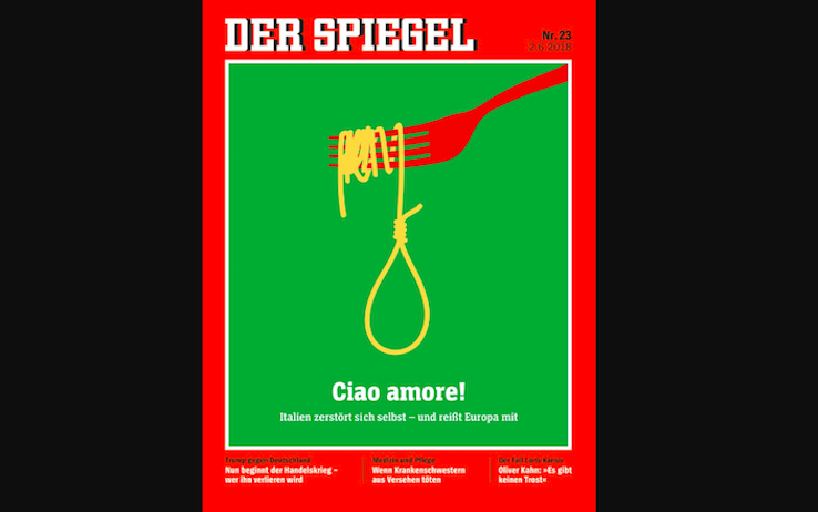 La copertina beffa di Der Spiegel sull'Italia: 'Ciao amore!'