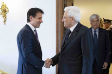 Il Presidente Sergio Mattarella con il Presidente del Consiglio dei Ministri Giuseppe Conte in occasione dell'incontro per il prossimo Consiglio Europeo.