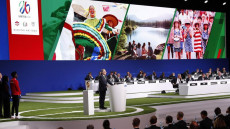 La seduta della Fifa in cui i Mondiali del 2026 vengono assegnati a Usa, Canada e Messico.