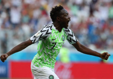 La gioia del nigeriano Musa dopo il gol.