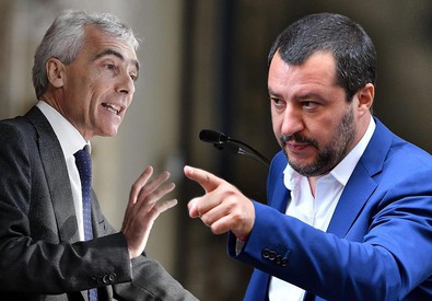 Il presidente dell'Inps, Tito Boeri, e il ministro degli Interni, Matteo Salvini.