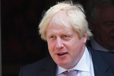 Un primo piano del ministro degli Esteri inglese, Boris Johnson