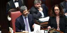 Il presidente della Camera Roberto Fico durante una seduta.