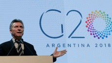 Il presidente argentino Mauricio Macri inaugura il G20 2018.