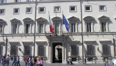 La facciata di Palazzo Chigi