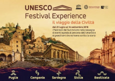 Il poster dell'Unesco con i siti storici del Sud Italia