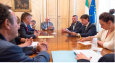 Incontro del premier Giuseppe Conte con il sindaco Melendugno